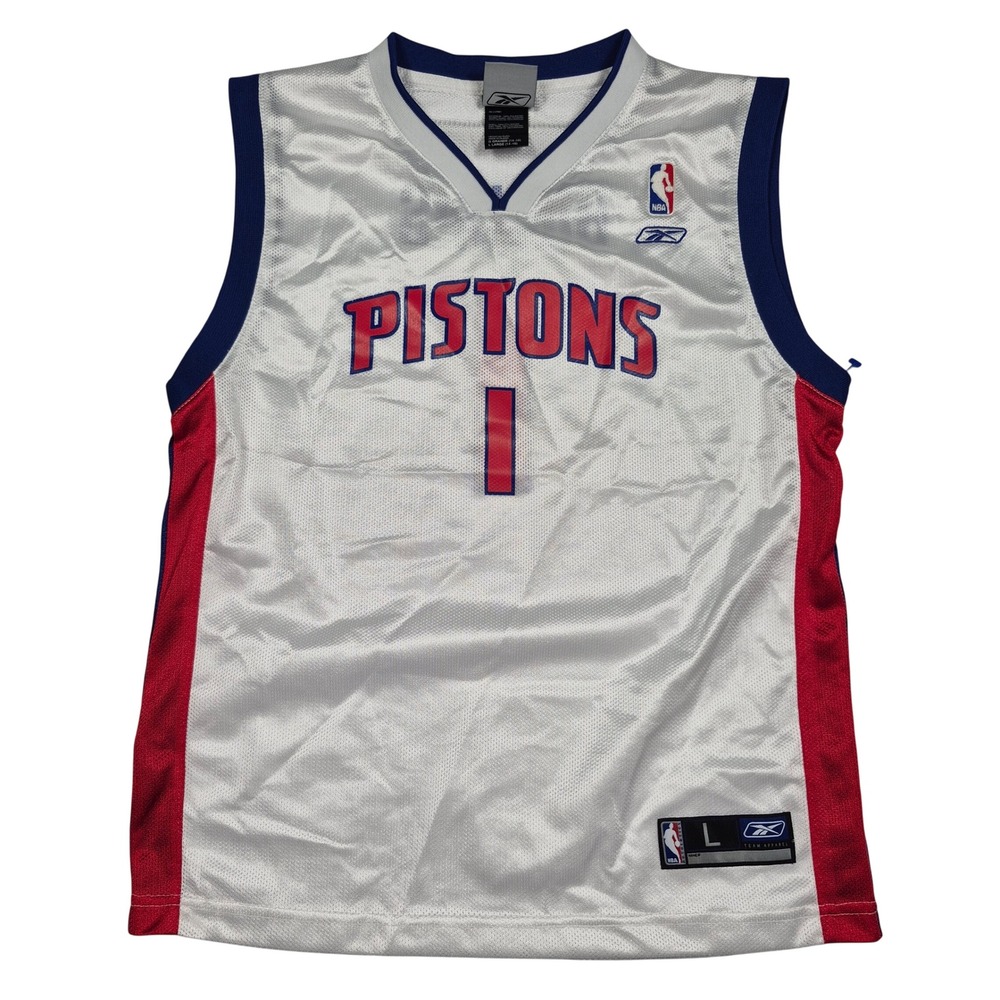 Detroit Pistons Chauncey Billups #1 Jersey Youth Large Reebok NBA Y2K